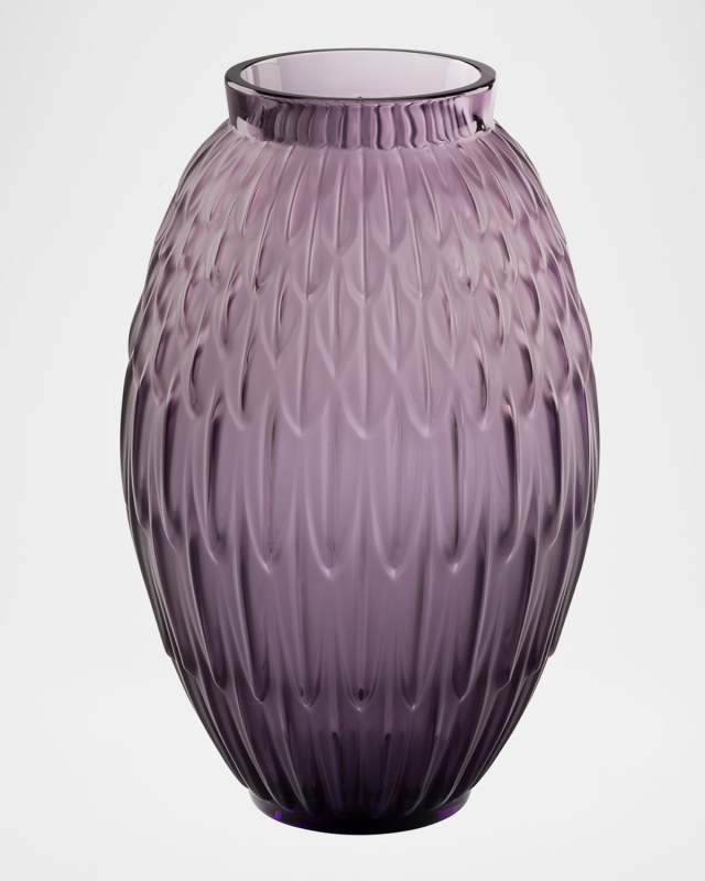 Plumes Medium Lead-Free Crystal Vase